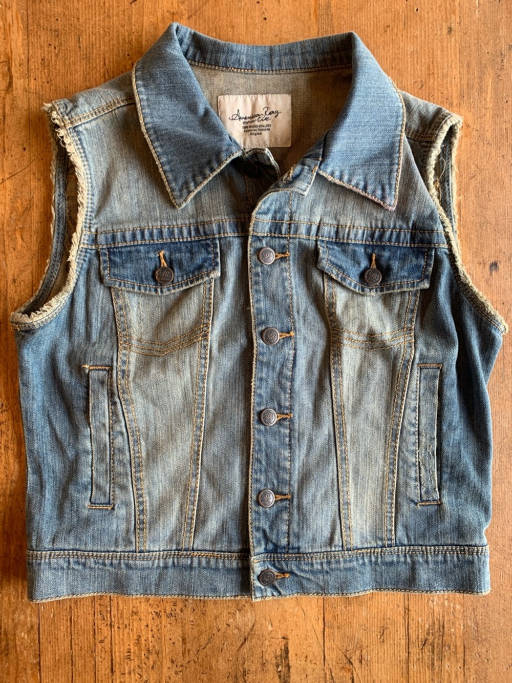American Rag Light Blue Denim Vest